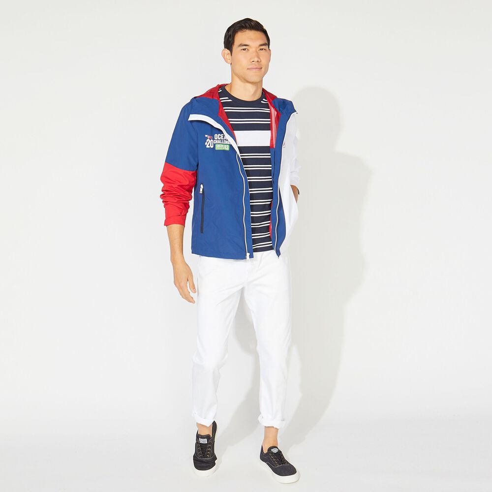 BIG & TALL LIGHTWEIGHT COLORBLOCK JACKET,Estate Blue,large