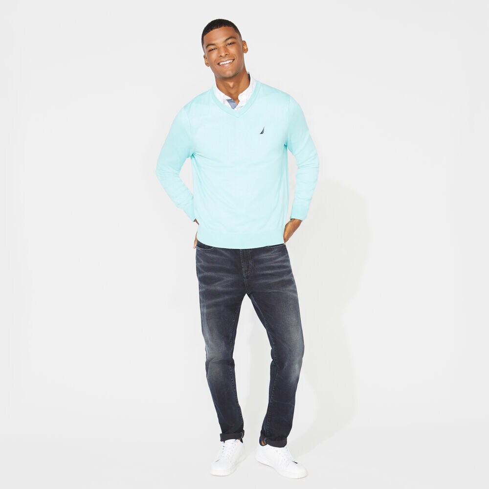 NAVTECH V-NECK SWEATER,Aquasplash,large