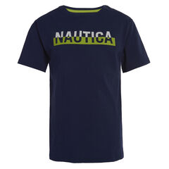 BOYS' GREG LOGO GRAPHIC TEE (8-20),J Navy,large