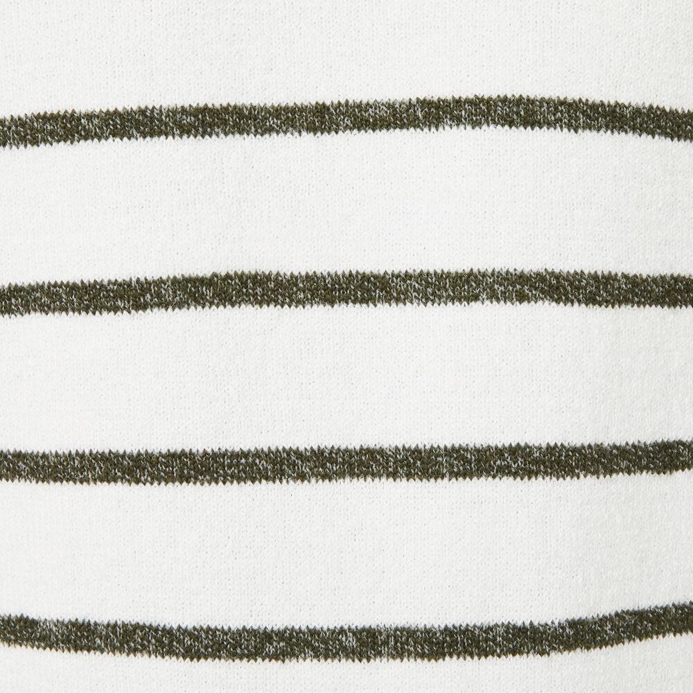 SUSTAINABLY CRAFTED STRIPED SWEATER,Marshmallow,large