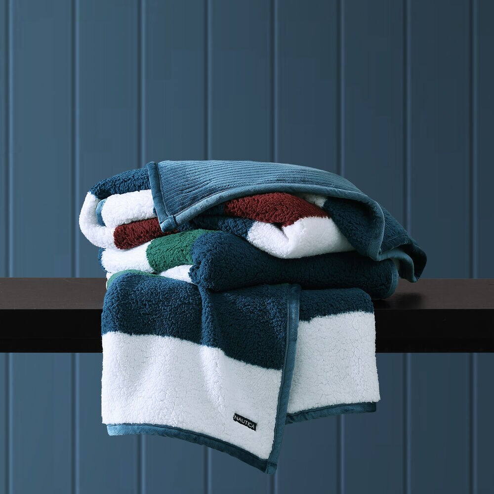 Wilton Navy Throw Blanket,Bali Bliss,large