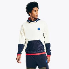 FLEECE PULLOVER HOODIE,Sail Cream,large