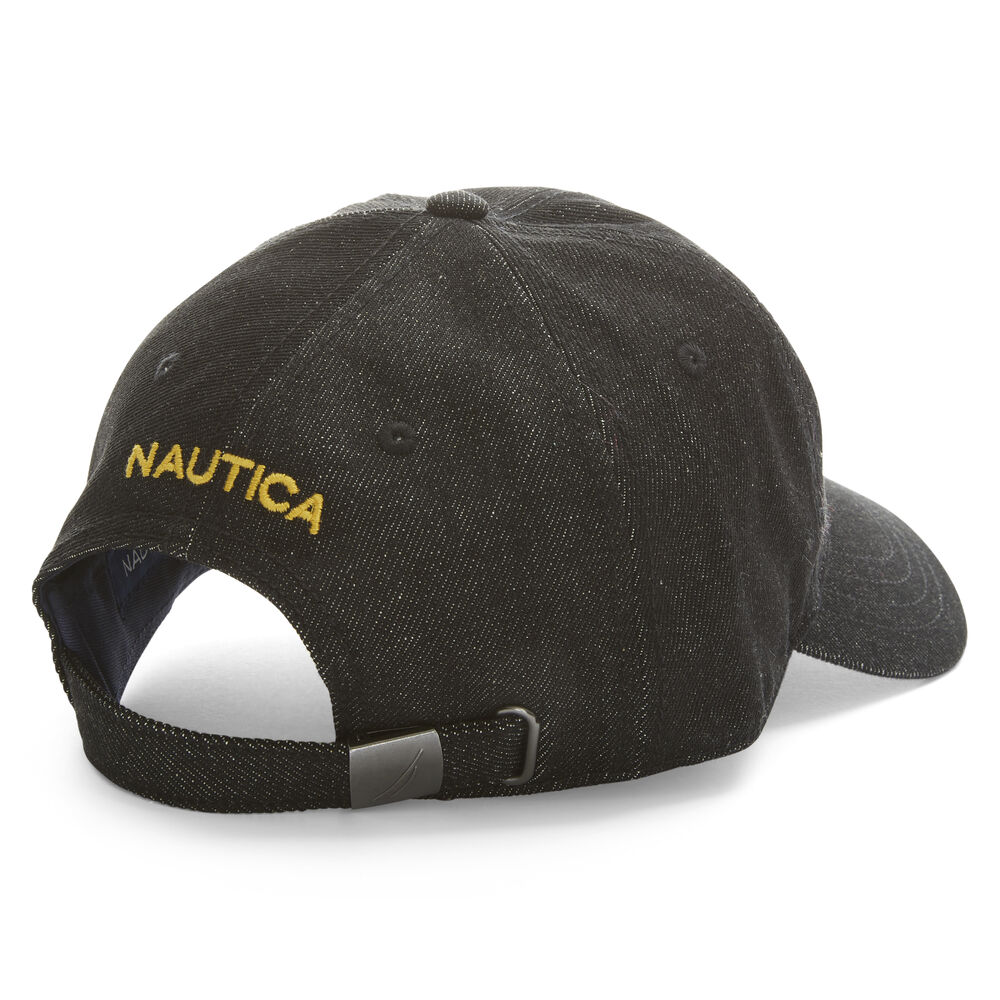 LOGO DENIM CAP,New Black,large