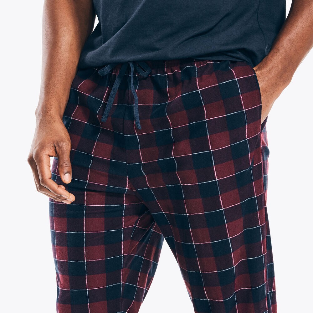 PLAID FLEECE SLEEP PANT,Rio Red,large