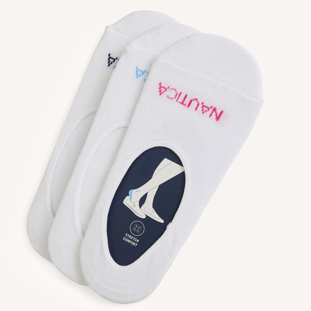 STRETCH LINER SOCKS IN WHITE, 3-PACK,Multi,large