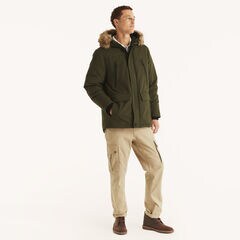 Faux-Fur-Trimmed Parka,Hillside Olive,large