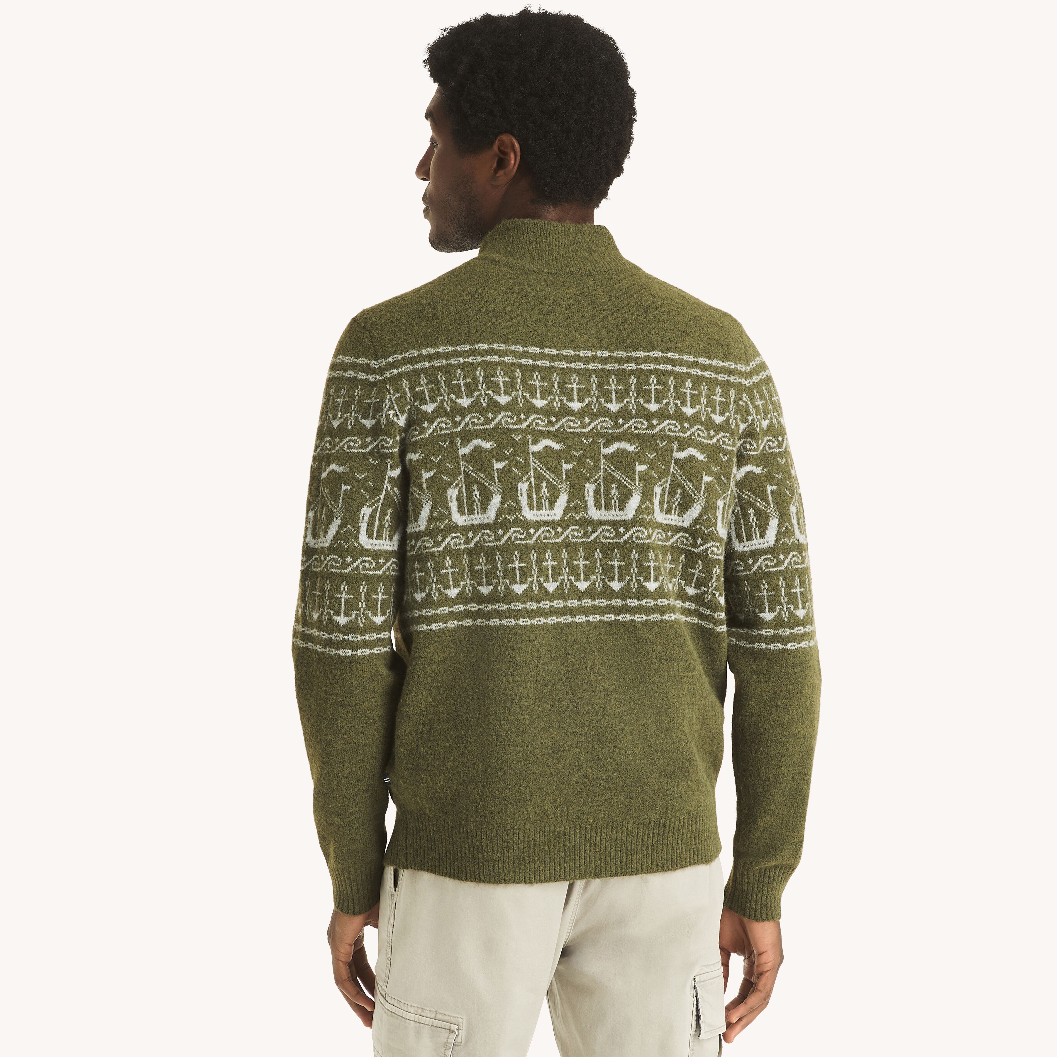 Fair Isle Mock-Neck Sweater | Nautica