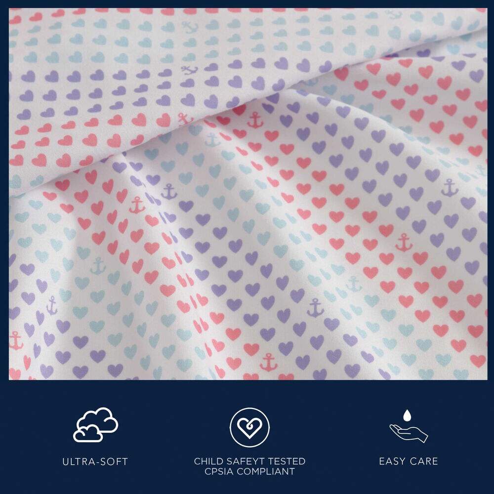 Oswald Hearts Purple Twin XL Sheet Set,Purple Haze,large