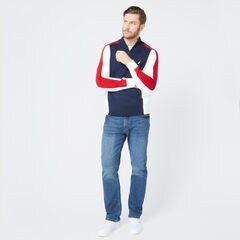 COLORBLOCK QUARTER-ZIP SWEATER,Navy,large