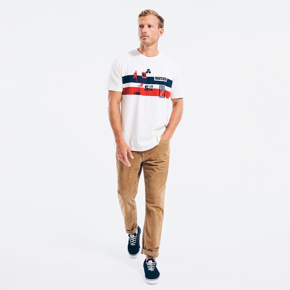 LOGO GRAPHIC T-SHIRT,White Cap,large