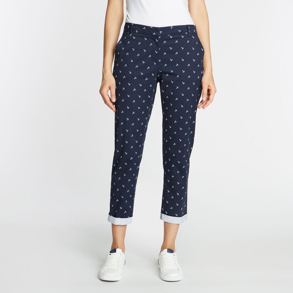 CLASSIC FIT CHINO PANT IN ANCHOR EMBROIDERY,Stellar Blue Heather,large