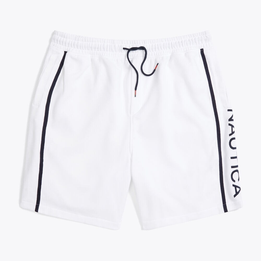 Big & Tall 9" Logo Fleece Short ,Bright White,large