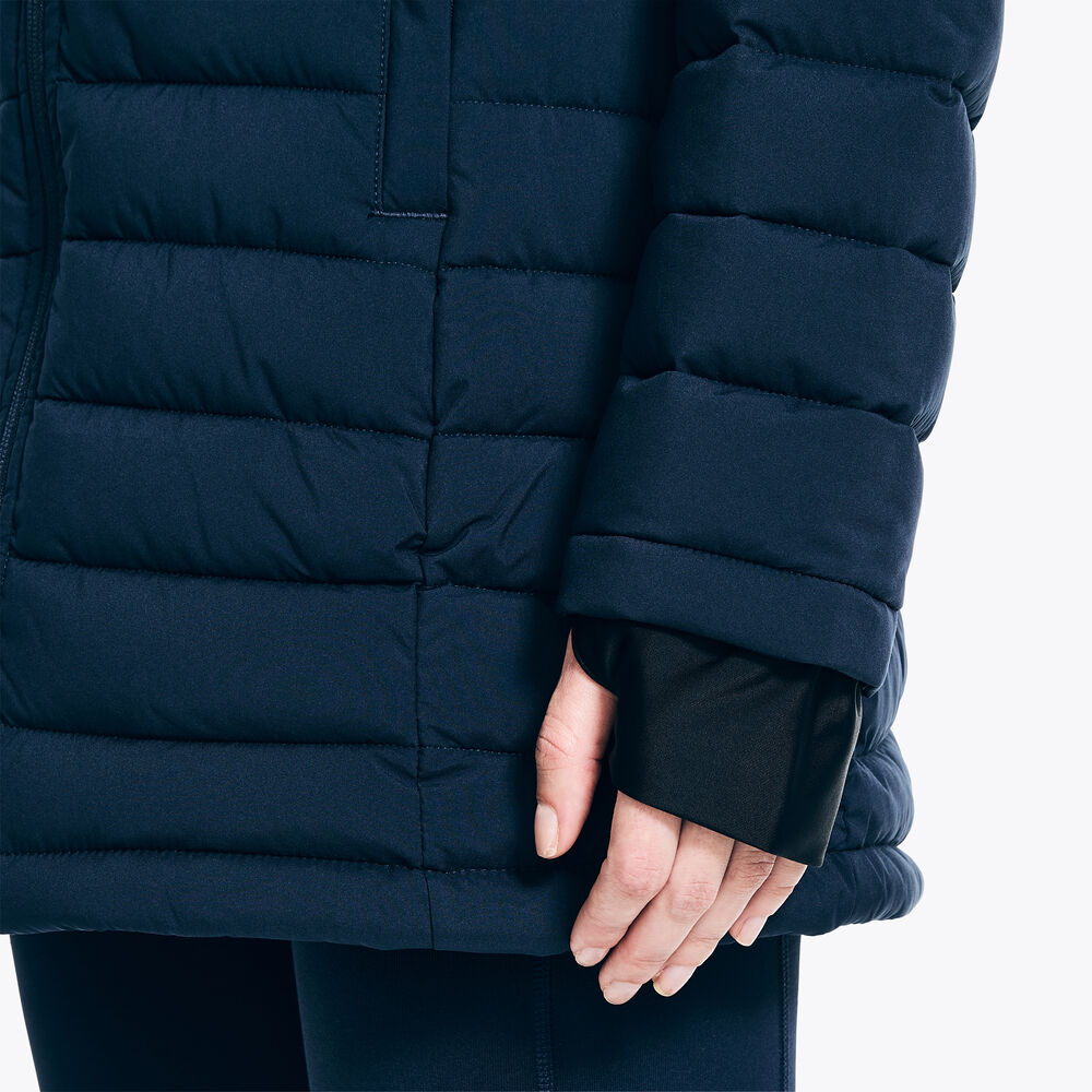 Puffer Jacket With Removable Hood,Stellar Blue Heather,large
