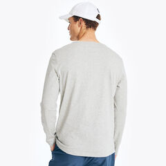 Crewneck Long-Sleeve T-Shirt,Grey Heather,large