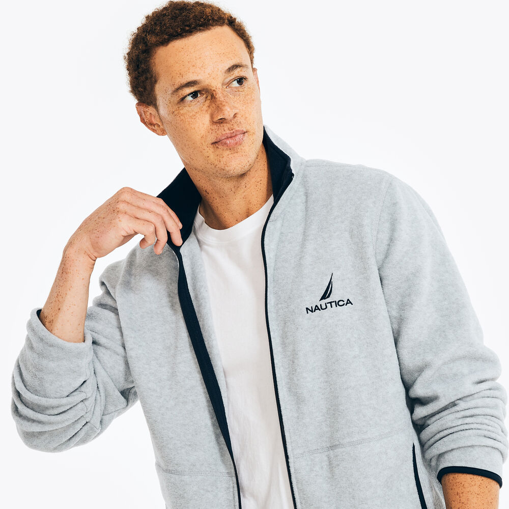 FULL-ZIP NAUTEX FLEECE,Grey Heather,large