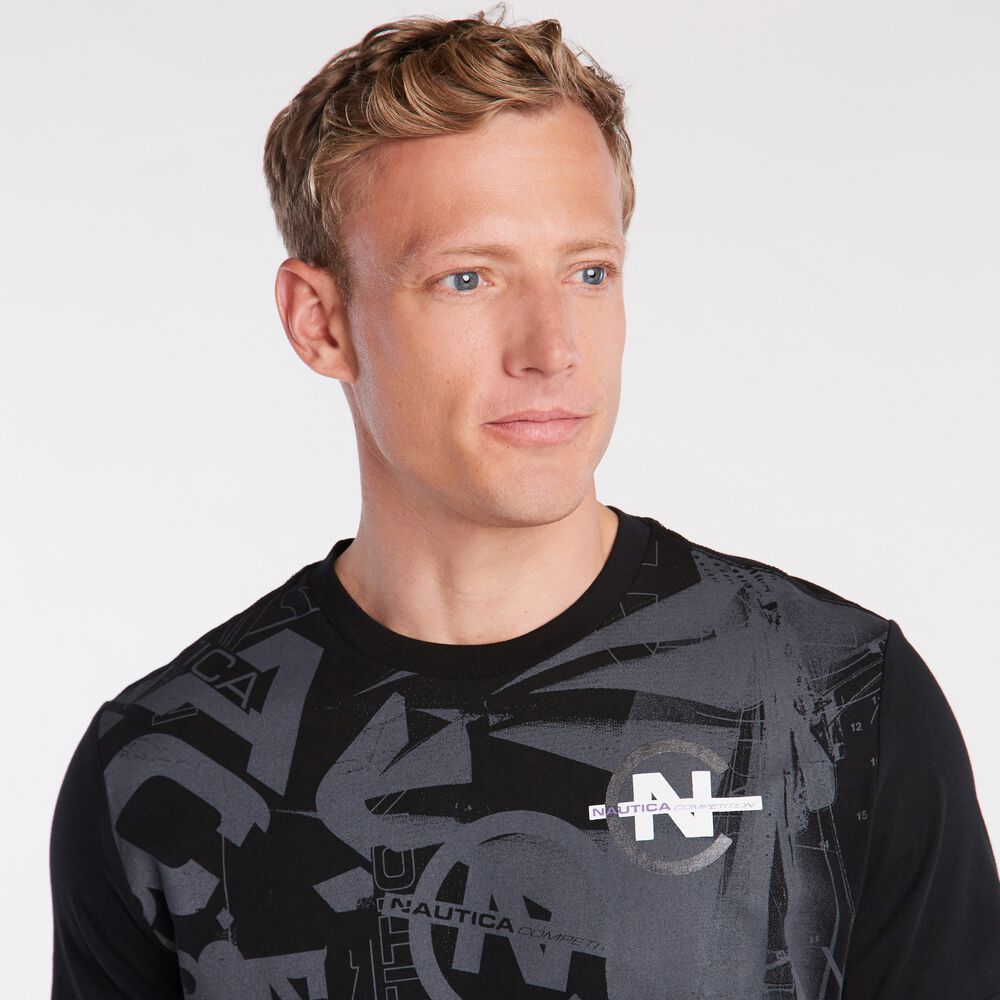 NAUTICA COMPETITION MARITIME GRAPHIC T-SHIRT,True Black,large