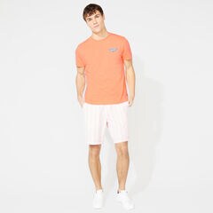 SHORT SLEEVE WHALE ALE PRINT T-SHIRT,Livng Coral,large