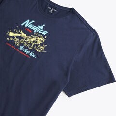 BIG & TALL SCUBA GRAPHIC T-SHIRT,Navy,large