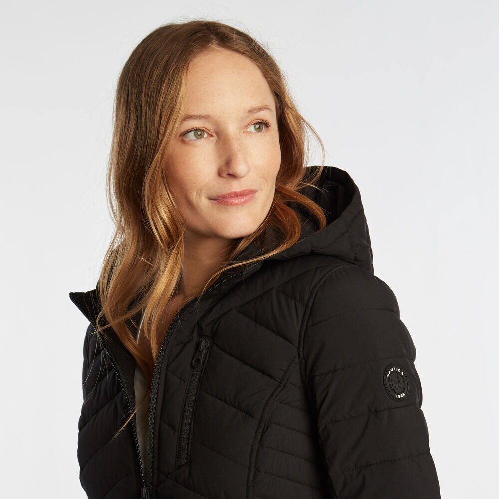 WOMEN'S SHORT STRETCH JACKET,True Black,large