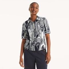 Soft Touch Printed Polo,Sail White,large