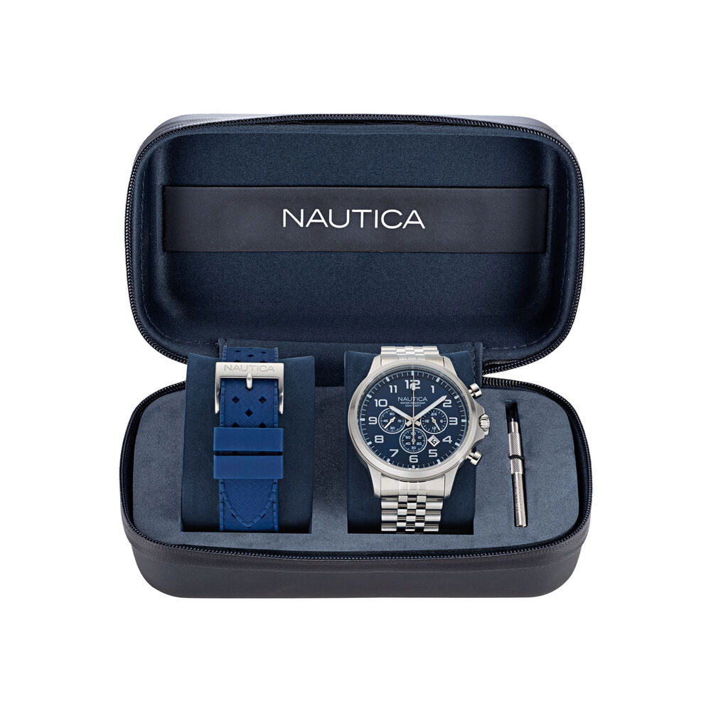 NCT Blue Ocean Stainless Steel Chronograph Watch,Multi,large