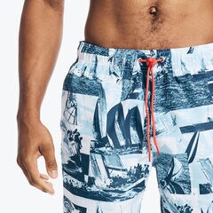 6" SUSTAINABLY CRAFTED SAIL PRINT SWIM,Bright White,large