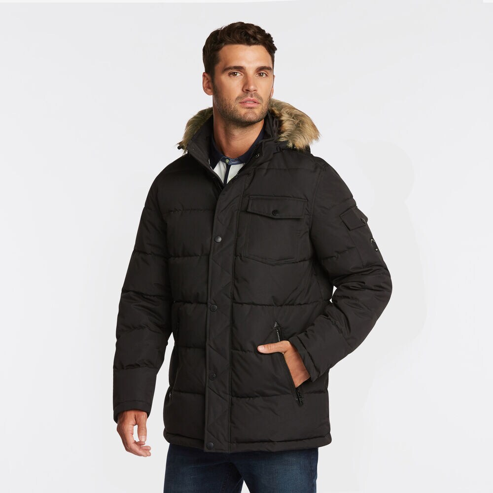 PARKA  WITH REMOVABLE HOOD,Black,large