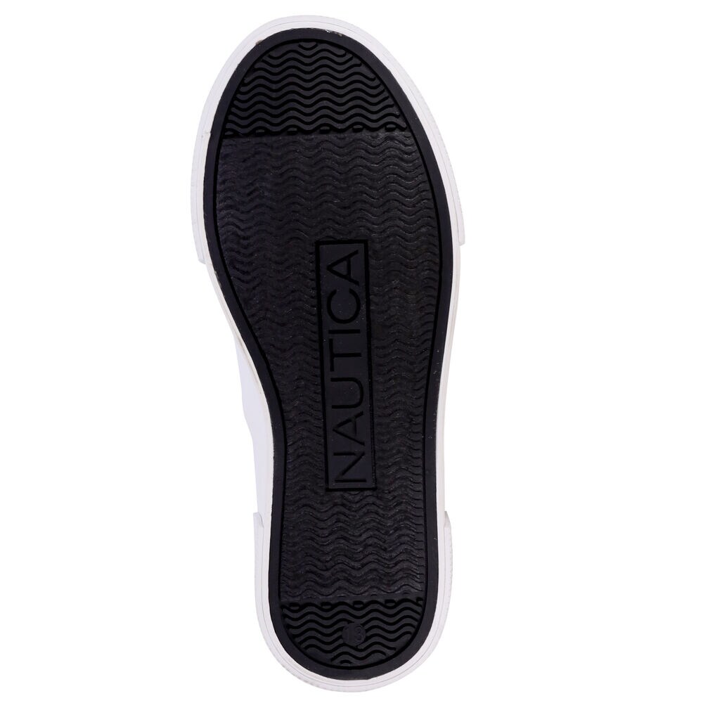 BOYS' BLOCK LOGO SLIP-ON BOAT SHOE,Black,large