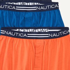 Solid Knit Boxers, 3-Pack,Deep Ocean Blue Wash,large