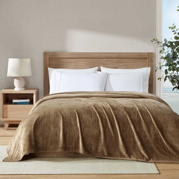Soft Tides Brown King Blanket