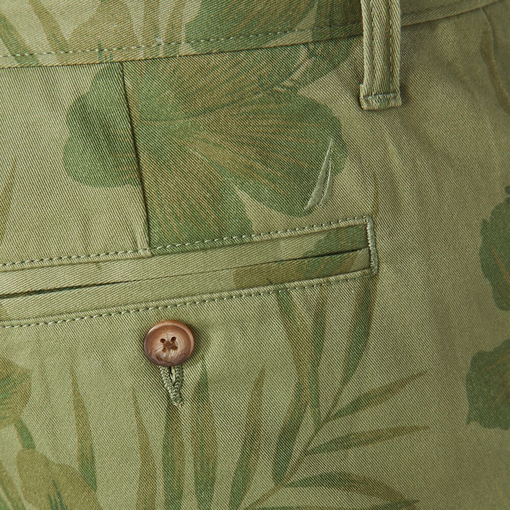 CLASSIC FIT FLORAL PRINT PANT,Olive Vine,large