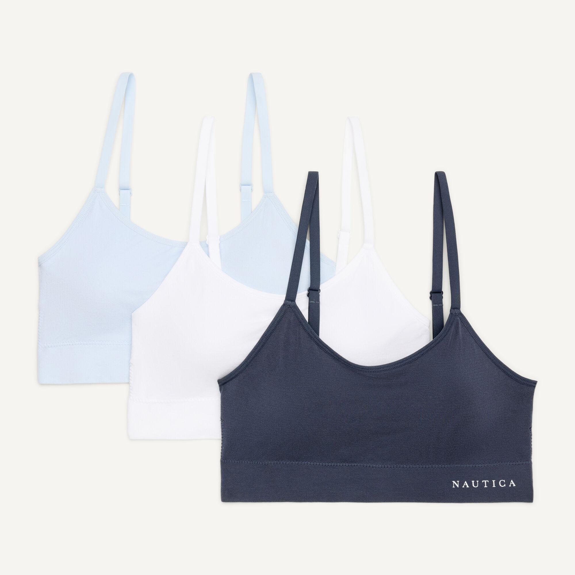 Seamless Lounge Bra, 3-Pack,Hawaiian Ocean,large