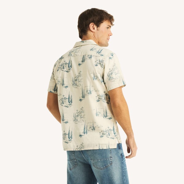Printed Short-Sleeve Camp Shirt