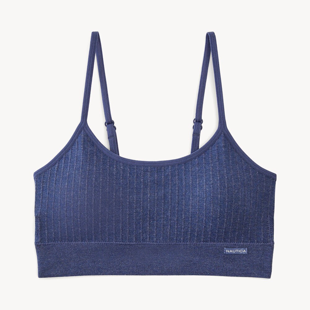 Ribbed Seamless Bra, 3-Pack,Grey Heather,large