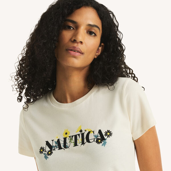 Foil Floral Logo Graphic T-Shirt