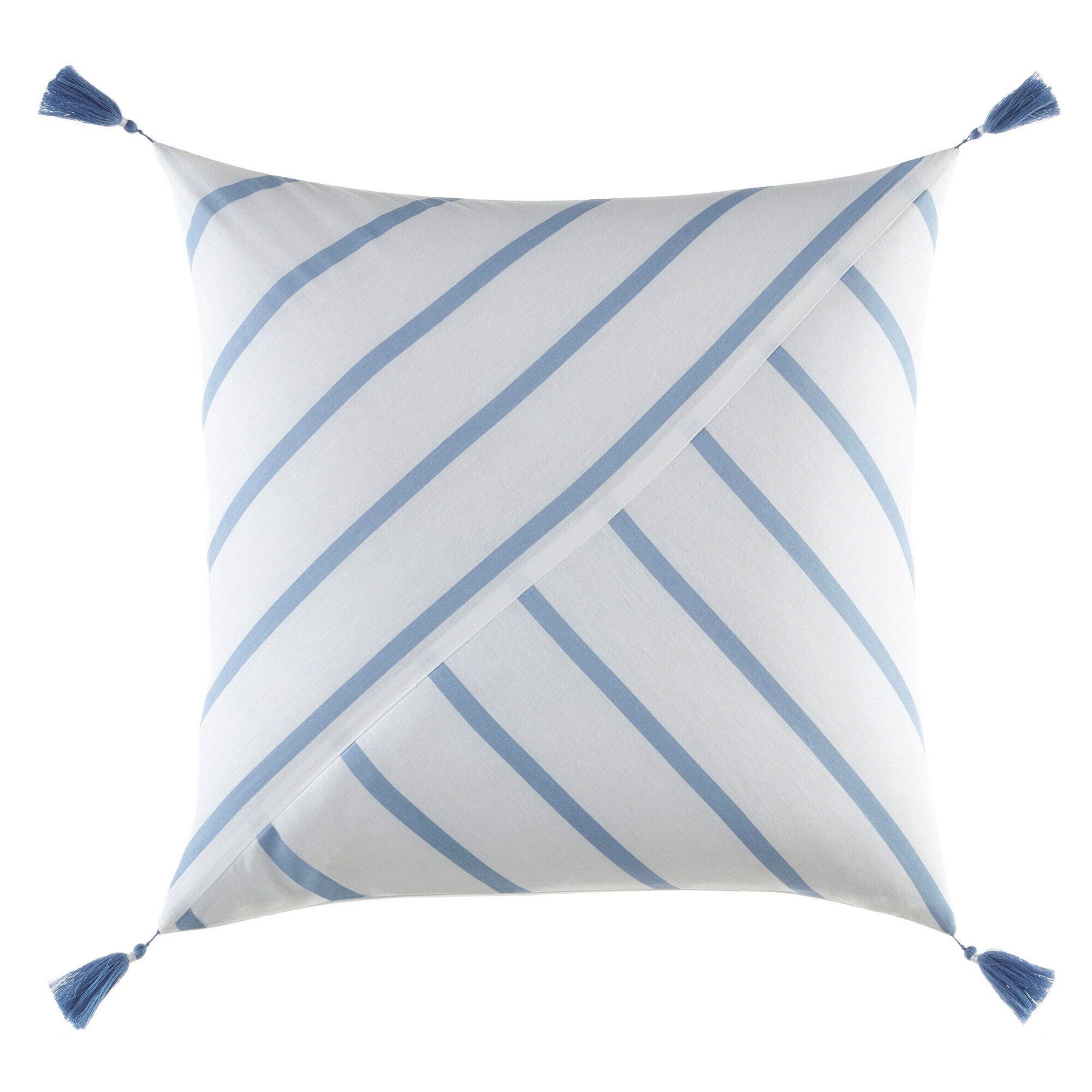 Norwich Striped Throw Pillow,Azure Blue,large