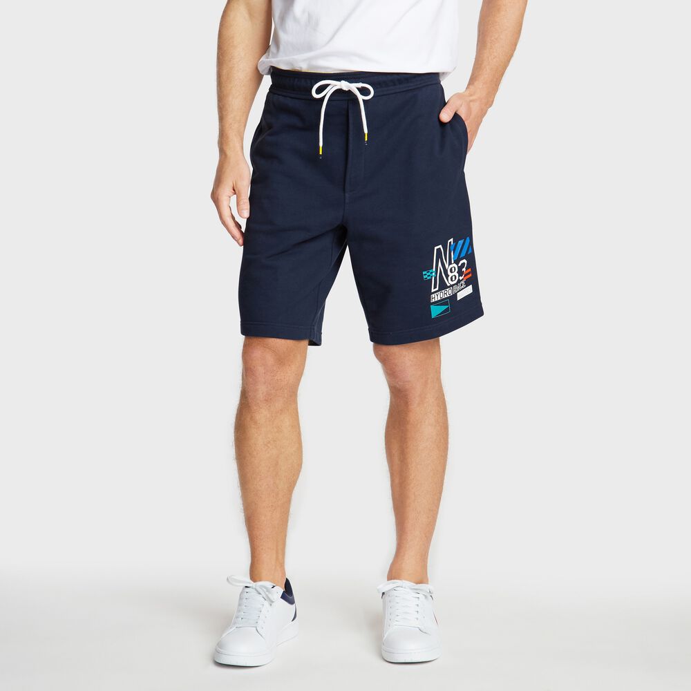 CLASSIC FIT FRENCH TERRY SHORT,Navy,large