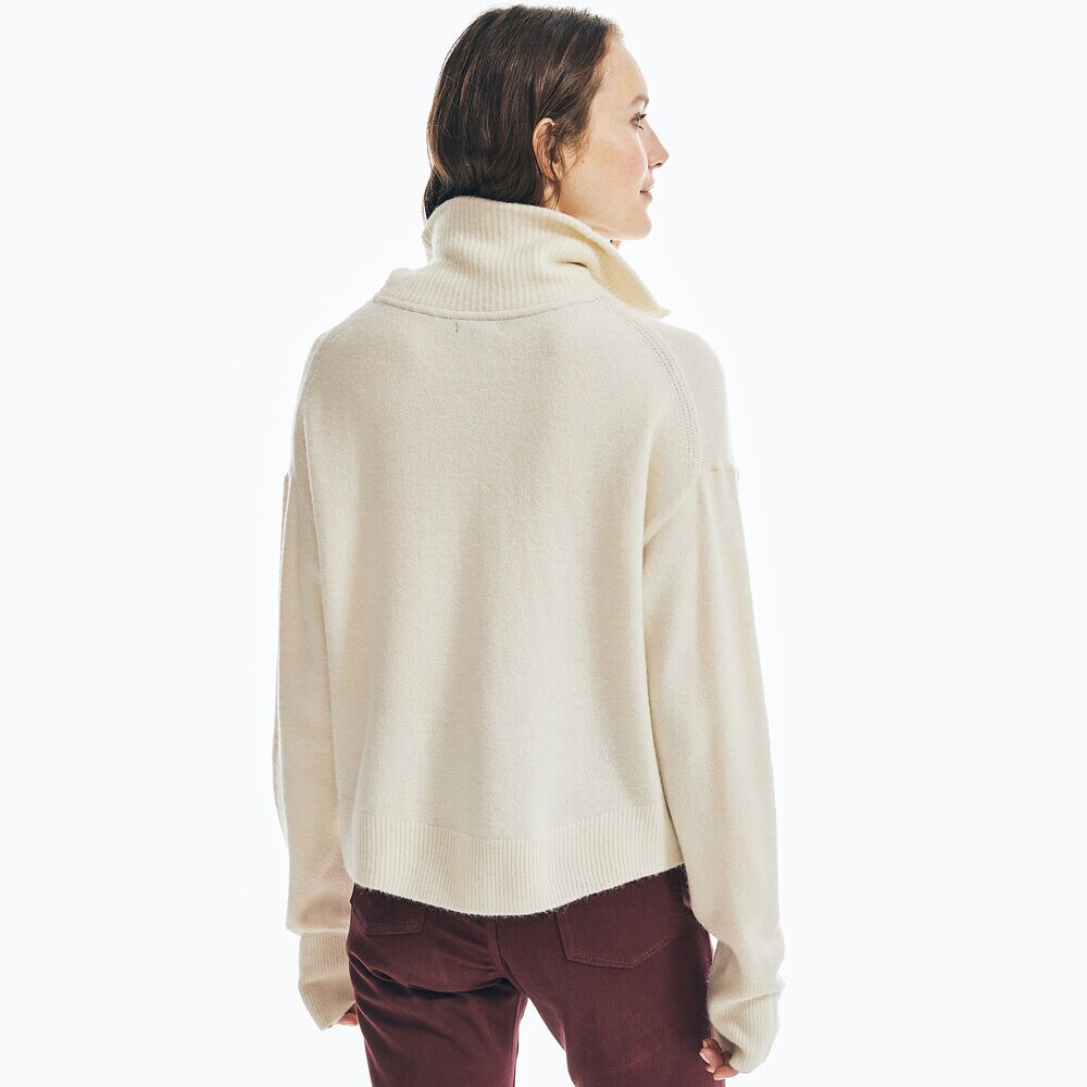 QUARTER-ZIP SWEATER,Marshmallow,large