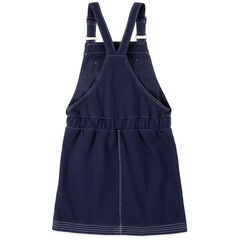 TODDLER GIRLS' FLEECE OVERALLS (2T-4T),Navy,large