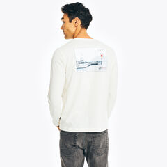 GRAPHIC LONG-SLEEVE T-SHIRT,Sail Cream,large