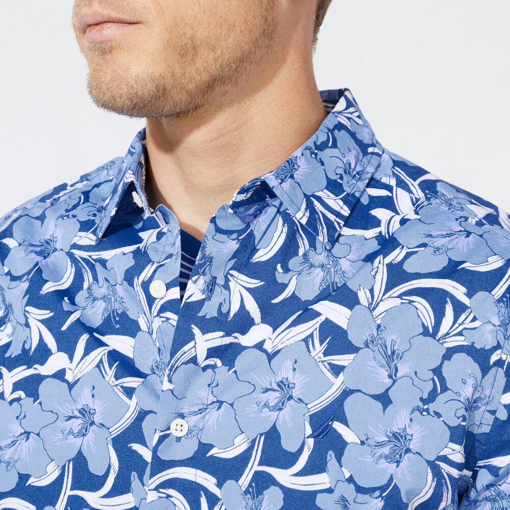 BIG & TALL NAVTECH FLORAL PRINT SHIRT,Limoges,large