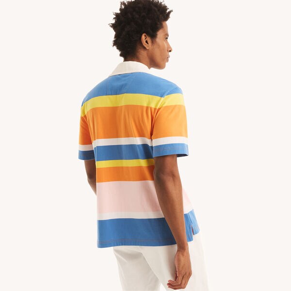 Classic Fit Striped Rugby Polo