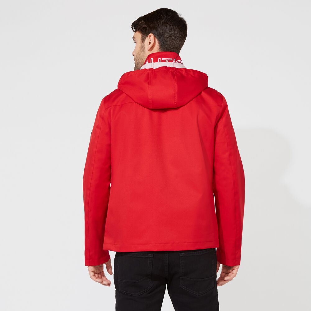 Classic Bomber With Packable Hood,Nautica Red,large