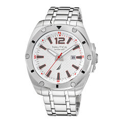STAINLESS STEEL 3-HAND WATCH,Multi,large
