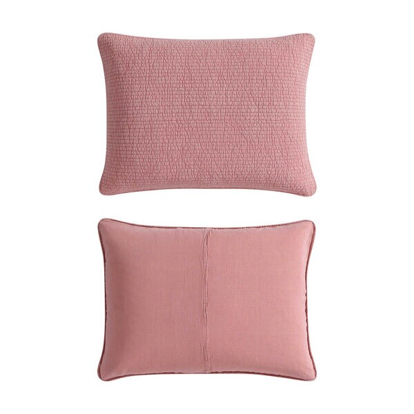 Seashore Stitch Pink Twin Quilt Set