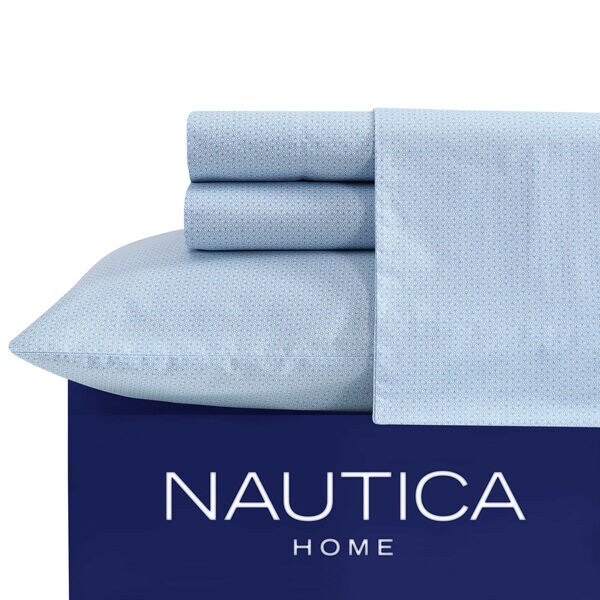 Geo Floral Blue Full Sheet Set