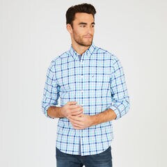 Big & Tall Check Classic Fit Long Sleeve Shirt,Bali Bliss,large
