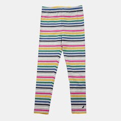 GIRLS' MULTICOLOR STRIPE LEGGING (8-20),Grey Heather,large
