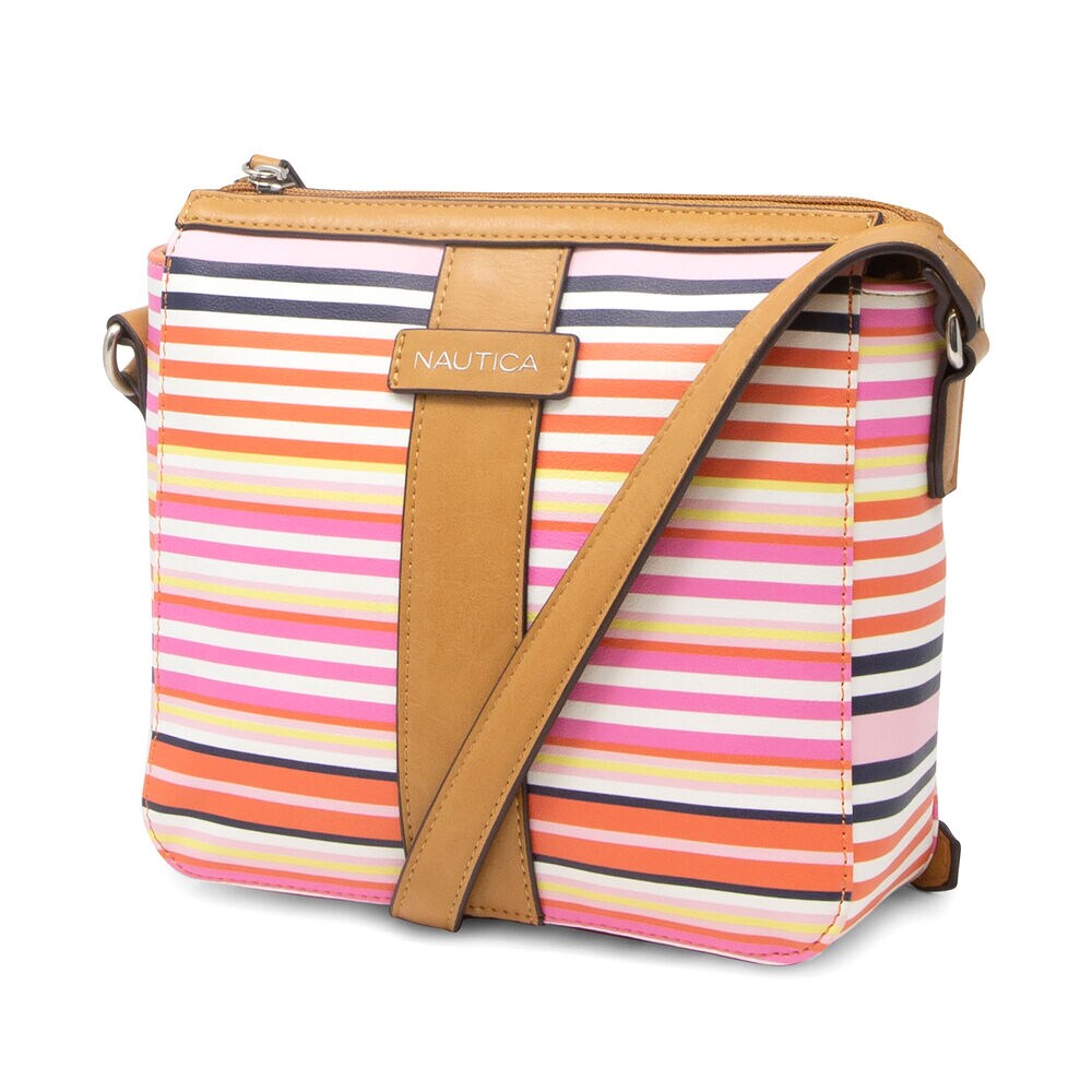 DOUBLE STRIPE CROSSBODY BAG,Orange,large