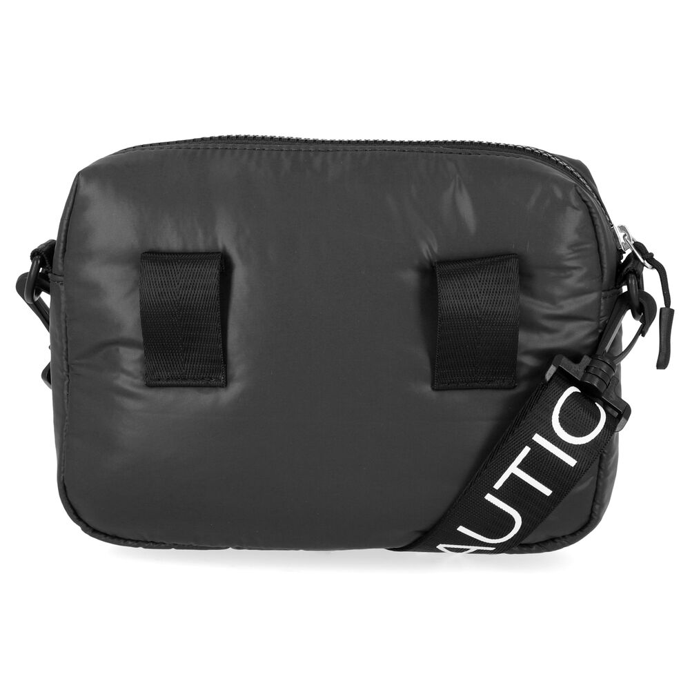 LOGO NYLON PUFFER BAG,Black,large